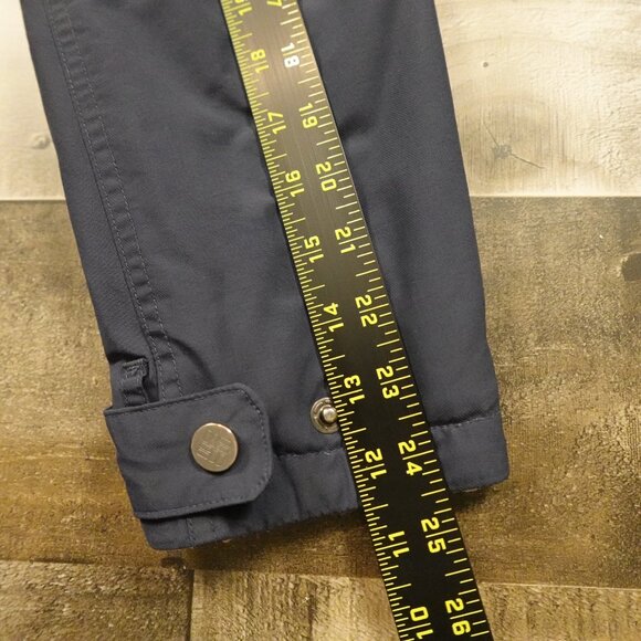 Columbia Hooded Insulated Jacket Women’s Large Navy Winter Sherpa Trim - Picture 9 of 16